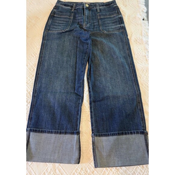 KUT from the Kloth Denim - KUT from the Kloth Wide-Leg Jeans Sz 10 Mid Rise Cuffed #festival #rodeo
